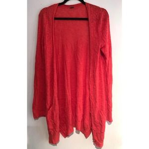 Free People Orange  Button Cardigan